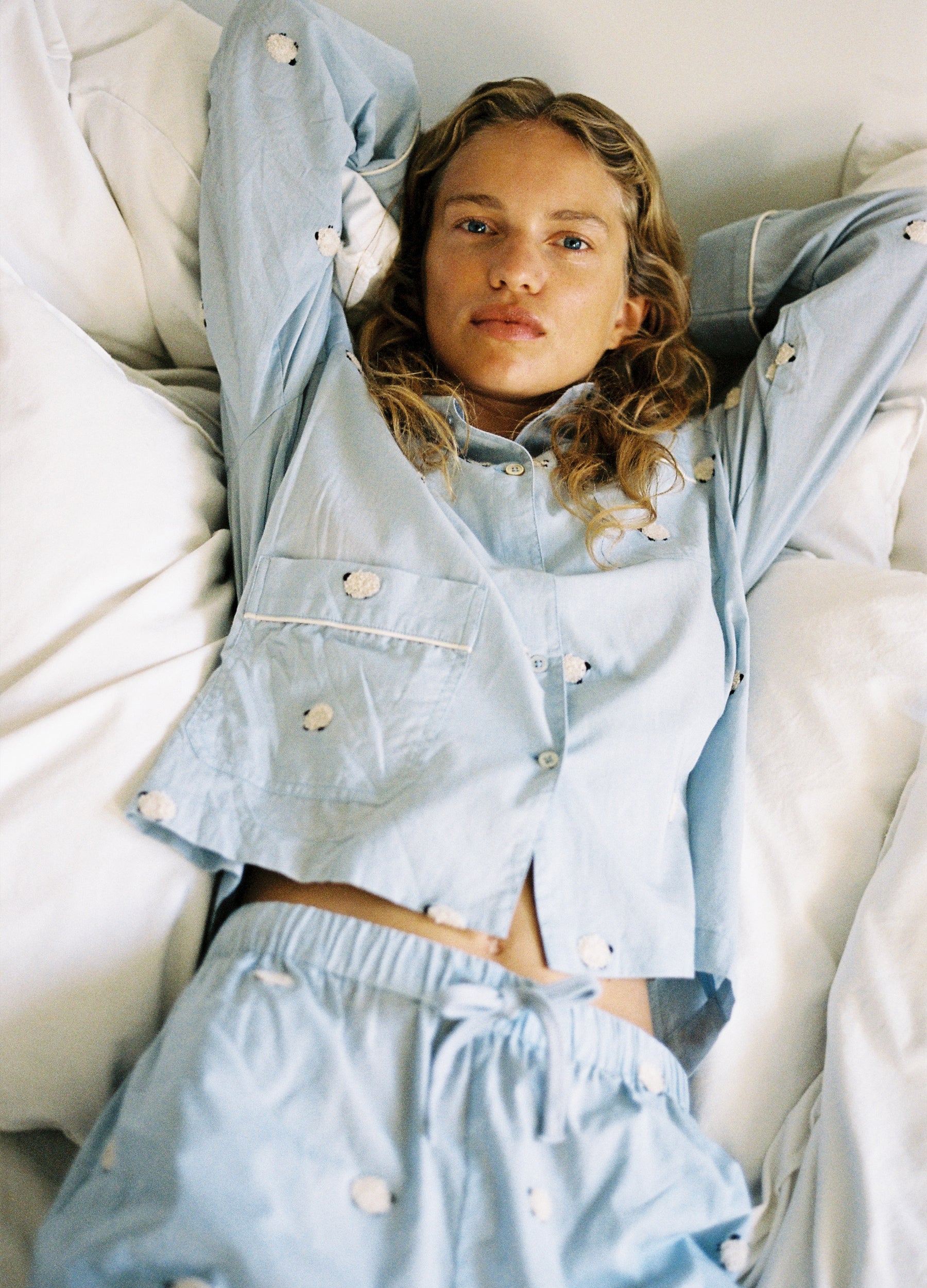 Cozy Sheep Print Pajama Set