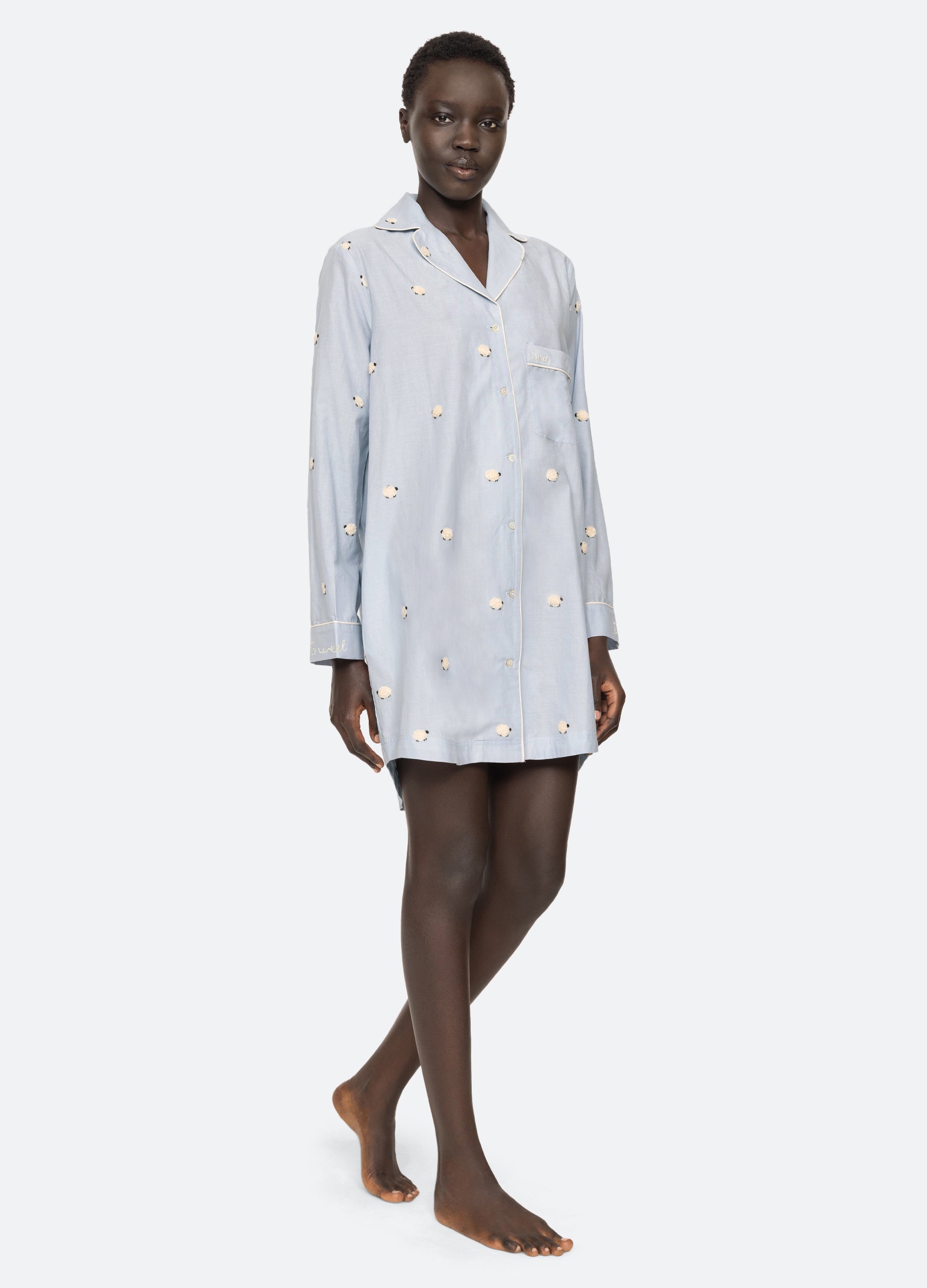 Cozy Sheep Print Sleep Shirt